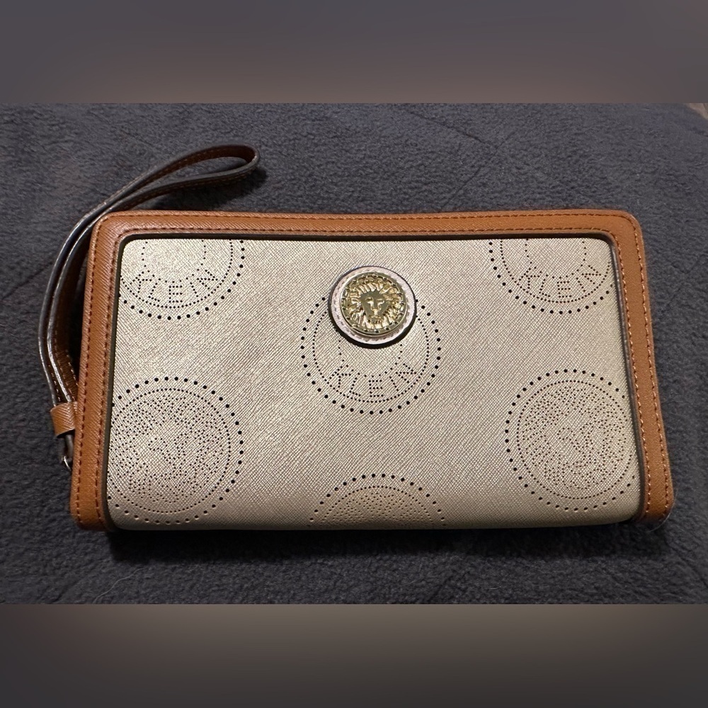 Anne Klein Lion Logo Wristlet Wallet